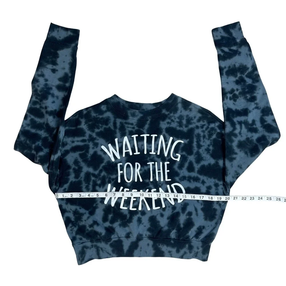 Tie Dye Cropped Sweatshirt Women's XS Athleisure Boho Y2K Indie